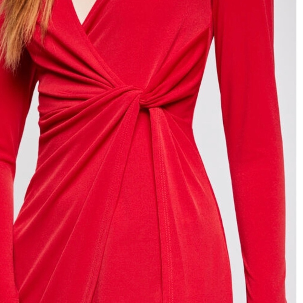 Black bcbgeration twist front surplice dress nwot - Picture 4 of 7